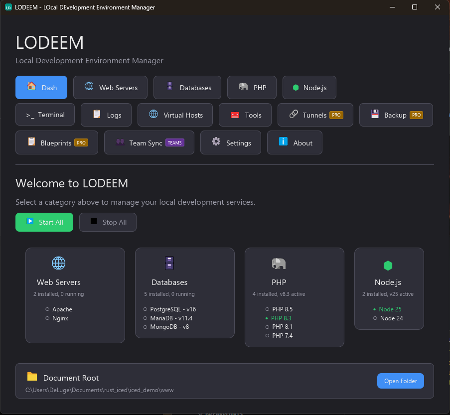 Dashboard Screenshot